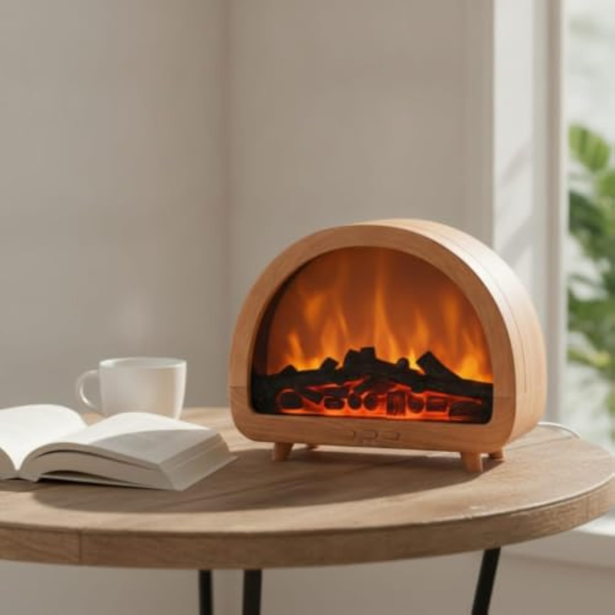 Tabletop Mist Humidifier with Flame Effect